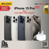 Apple iPhone 15 Pro 256GB PTA Approved with Official Warranty and Free 20W Original Mercantile Adapter on Installments