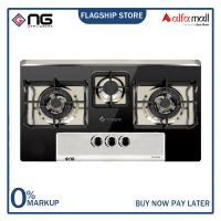 Nasgas DG-222 BK Steel Top Built In Hob Autoignition non stick paint coated On Installments