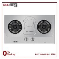 Nasgas DG-SN2 Steel Top Built In Hob Auto ignition Non Stick Large Prime Burners On Installments By OnestopMall