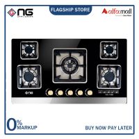 Nasgas DG-GN5 555 Glass Top Built In Hob Autoignition Non Magnet Stainless Steel Square Dishes On Installments