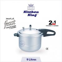 Kitchen King Pressure Cooker + Steamer feast 9 Liters