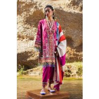 Raahi Luxury Lawn Collection- 3PC unstitched suit by Sana Safinaz on installments- L231-014A-CL