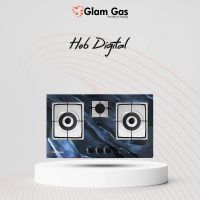 Glam Gas Digital 3 Burners Built In Hobs With Tempered Glass Body Upto 12 Months Installment At 0% markup