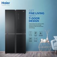 Haier HRF-578 TBG T Glass Shape Door No Frost Inverter Refrigerator 20 Cubic Feet With Official Warranty On 12 Months Installments At 0% Markup