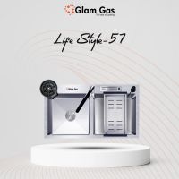 Glam Gas Built-In Sink LIFE STYLE 57 for Your Kitchen | Stylish & Multifunctional