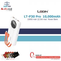 Login LT-P30 Pro 10000 mah 22.5W max fast charging supported Type C and Usb Port Light weight over charge protection Power Bank - Installment - SharkTech