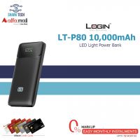 Login LT-P80 10,000mAh Over Charge Protection 22.5w Fast Charging Energy Saving Compact & Portable Power Bank - Installment - SharkTech