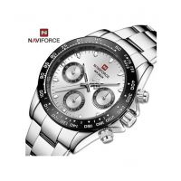 Naviforce Royal Chronograph Edition Unisex Watch Silver (NF-9193-2) - ISPK