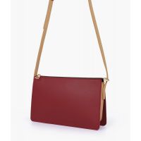 RTW Creation - Maroon and coffee flat purse