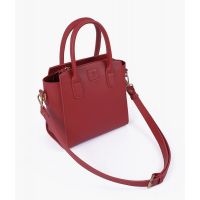 RTW Creation - Maroon top-handle mini handbag