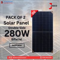Solar Panel 280-Watt A+GRADE ( Pack Of 2 ) Cell Germany Panel Double Side Glass INSTALLMENT 