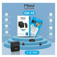 Morui GM-X8 Wireless Microphone 3 In 1 (Compatible With I Phone, Type C & V8) - ON INSTALLMENT