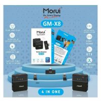 Morui GM-X8 Wireless Microphone With Two Mic 4 In 1 (Compatible Both I Phone, V8 & Type C) - Premier Banking