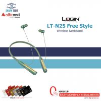 Login LT-N25 Free Style Wireless Neckband Two Batteries sweat proof Bluetooth version: 5.3 - Installment - SharkTech