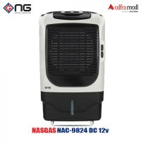 Nasgas NAC-9824 DC-12 Volt Room Cooler ( Colour Gray ) Battery And Solar Working Cooling Pad Non Installments