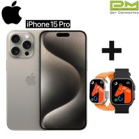 Apple iPhone 15 Pro - 256GB - Natural Titanium - PTA Approved - Dual Physical Sim (Installments) + Free Smart Watch