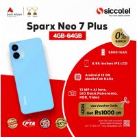 Sparx Neo 7 Plus 4GB-64GB | 1 Year Warranty | PTA Approved | Monthly Installment By Siccotel Upto 12 Months