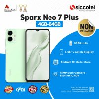 Sparx Neo 7 Plus 4GB-64GB | 1 Year Warranty | PTA Approved | Non Installment By Siccotel	