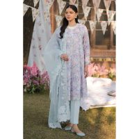 Cross Stitch 3 Pcs Embroidered Unstitched lawn Tender Breeze