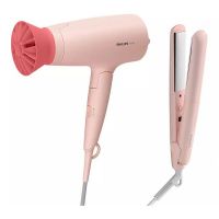 Philips 3000 Hair Styling Set, Hair Dryer + Hair Straightener, BHP398 | On Installments by Naheed Super Store