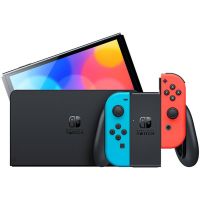 Nintendo Switch OLED Model Neon Blue/Neon Red Set - Japan - (Installment)