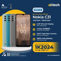 Nokia C31 4GB-128GB | 1 Year Warranty | PTA Approved | Monthly Installments By ALLTECH Upto 12 Months