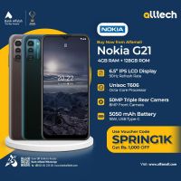 Nokia G21 4GB-128GB | 1 Year Warranty | PTA Approved | Monthly Installments By ALLTECH Upto 12 Months