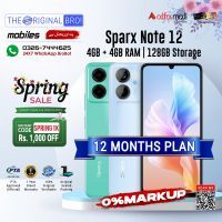 Sparx Note 12 | 4GB + 4GB RAM | 128GB Storage | PTA Approved (Official) | 1 Year Warranty | Installments Upto 12 Months - The Original Bro Mobiles