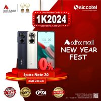 Sparx Note 20 8GB-256GB | 1 Year Warranty | PTA Approved | Monthly Installment By Siccotel Upto 12 Months