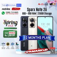 Sparx Note 20 | 8GB + 8GB RAM | 256GB Storage | PTA Approved (Official) | 1 Year Warranty | Installments Upto 12 Months - The Original Bro Mobiles