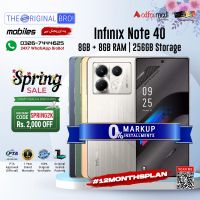 Infinix Note 40 | 8GB RAM | 256GB Storage | PTA Approved | 1 Year Warranty | Installments Upto 12 Months - The Original Bro Mobiles