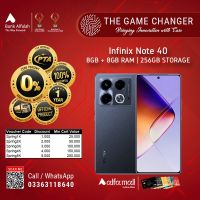 Infinix Note 40 8GB-256GB | 1 Year Warranty | PTA Approved | Installments - The Game Changer