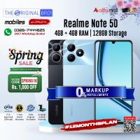 Realme Note 50 | 4GB + 4GB RAM | 128GB Storage | PTA Approved (Official) | 1 Year Warranty | Installments Upto 12 Months - The Original Bro Mobiles