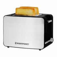 Westpoint 2 Slice, Cool Touch & Plastic Body (Black Color With Steel (WF-2533) With Free Delivery - Easy Monthly Installment - Spark Technologies