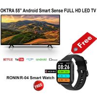 OKTRA Smart Series K571S 55 inch Smart Sense HD LED TV + Free Ronin R-04 Smart Watch-  ON INSTALLMENT