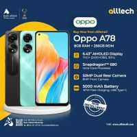 Oppo A78 8GB-256GB | 1 Year Warranty | PTA Approved | Non Installments By ALLTECH