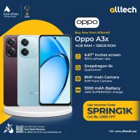 Oppo A3x 4GB-128GB | 1 Year Warranty | PTA Approved | Monthly Installments By ALLTECH Upto 12 Months