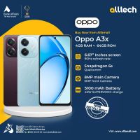 Oppo A3x 4GB-64GB | 1 Year Warranty | PTA Approved | Non Installments By ALLTECH