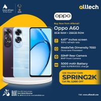 Oppo A60 8GB-256GB | 1 Year Warranty | PTA Approved | Monthly Installments By ALLTECH Upto 12 Months