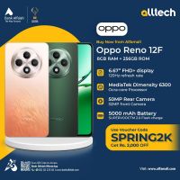 Oppo Reno 12f 8GB-256GB | 1 Year Warranty | PTA Approved | Monthly Installments By ALLTECH Upto 12 Months