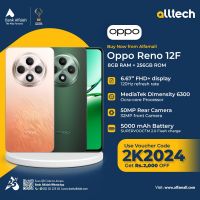 Oppo Reno 12f 8GB-256GB | 1 Year Warranty | PTA Approved | Monthly Installments By ALLTECH Upto 12 Months