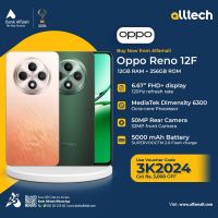 Oppo Reno 12f 12GB-256GB | 1 Year Warranty | PTA Approved | Monthly Installments By ALLTECH Upto 12 Months