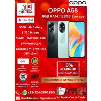 OPPO A58 (8GB RAM & 128GB ROM) On Easy Monthly Installments By ALI's Mobile