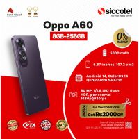 Oppo A60 8GB-256GB | 1 Year Warranty | PTA Approved | Monthly Installment By Siccotel Upto 12 Months