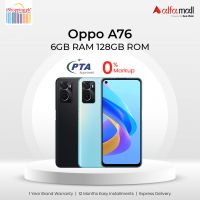 Oppo A76 128GB 6GB RAM Dual Sim - Official Warranty - Active - Same Day Delivery Only For Karachi-040