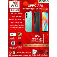 OPPO A78 (8GB RAM & 256GB ROM) On Easy Monthly Installments By ALI's Mobile