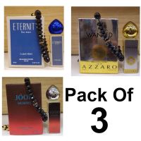 Pack Of 3 Eternity For Men + Wanned Azaro + Joop Homme Attar Perfume Set (Dubai Imported Replica)