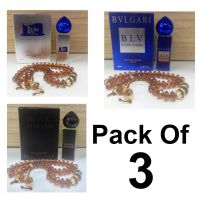 Pack Of 3 Blue For Men + Black Afgano + BVLGARI Pour Homme Attar Perfume Set (Dubai Imported Replica)