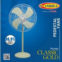 Yashica Pedestal Fan Classic Gold Cooper motor (Desi Base) with Free Delivery | ON INSTALLMENT 
