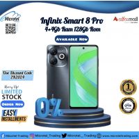 INFINIX SMART 8 PRO 4+4-128GB BRAND NEW BOX PACK OFFICIAL PTA APPROVED WITH 1YEAR WARRANTY_ON INSTALLMENT
